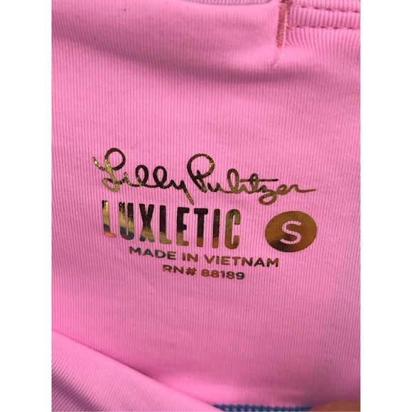 Lilly Pulitzer Legging Women‎ Small Blue Velour Weekender High Rise Pockets New - Picture 11 of 13